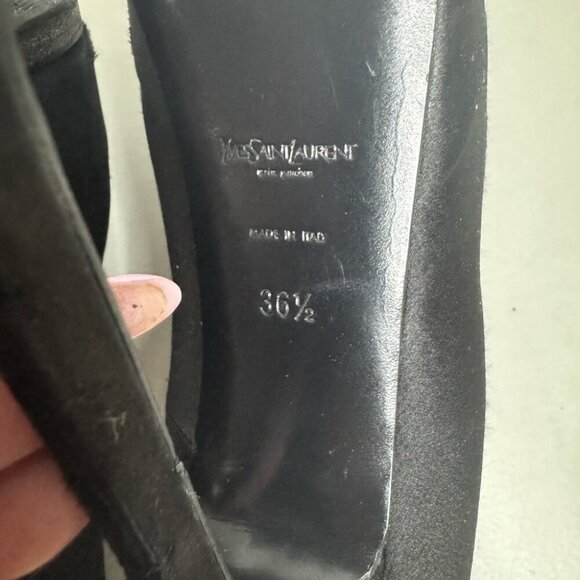 Yves Saint Laurent Tribtoo 80 Pumps – Black Leather – Size 6.5 / EU 36.5 - Picture 13 of 16